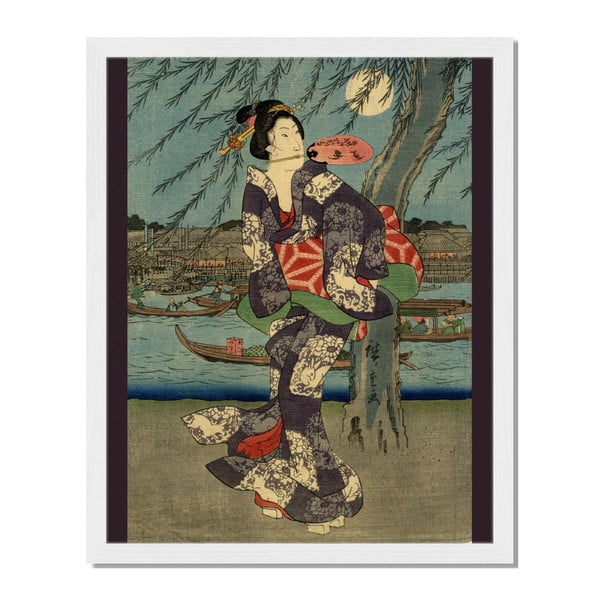 Obraz v ráme Liv Corday Asian Japanese Woman, 40 x 50 cm