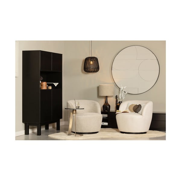 Čierna skrinka z borovicového dreva 110x170 cm Finca – WOOOD-image-1