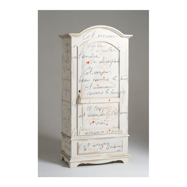 Biela drevená šatníková skriňa Castagnetti Signac