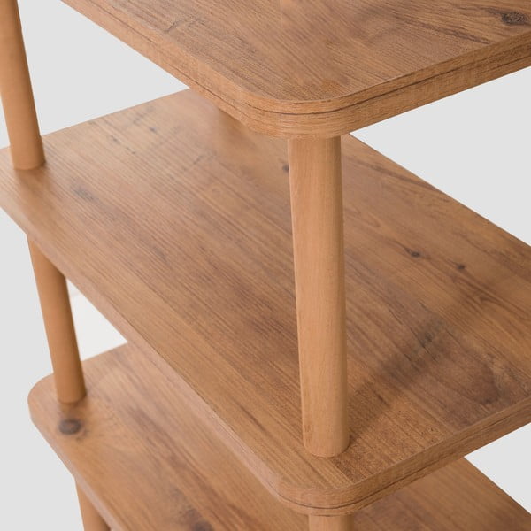 Knižnica v dekore borovice v prírodnej farbe 80x75 cm Step - Kalune Design-image-3