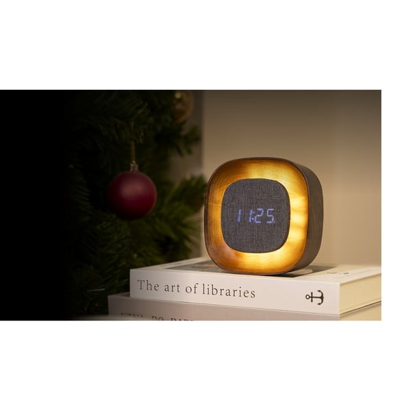 Digitálny budík Lumos Walnut – Gingko-image-3