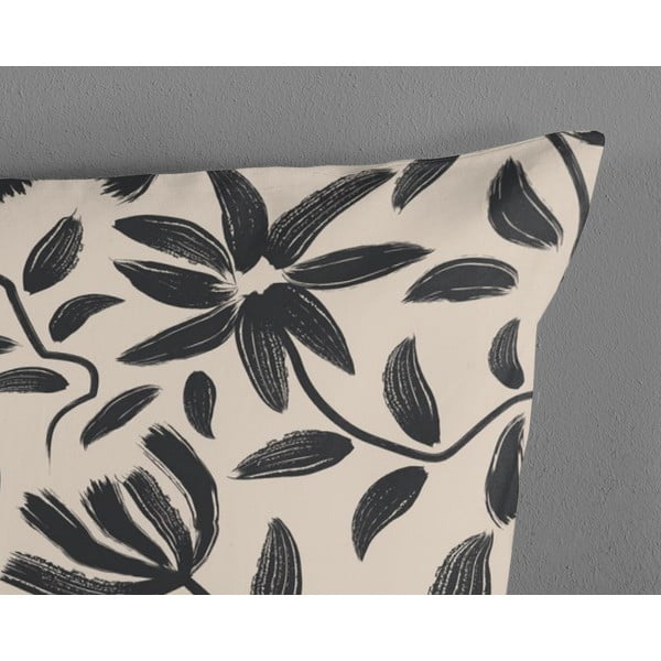 Čierne/béžové bavlnené obliečky na jednolôžko/predĺžené 140x220 cm Emilia – Good Morning-image-3