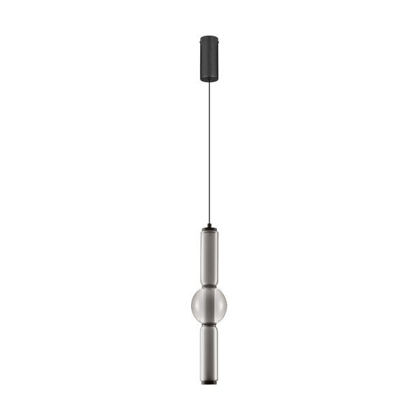 Sivé sklenené LED závesné svietidlo so stmievačom ø 12 cm Ulon – Nova Luce