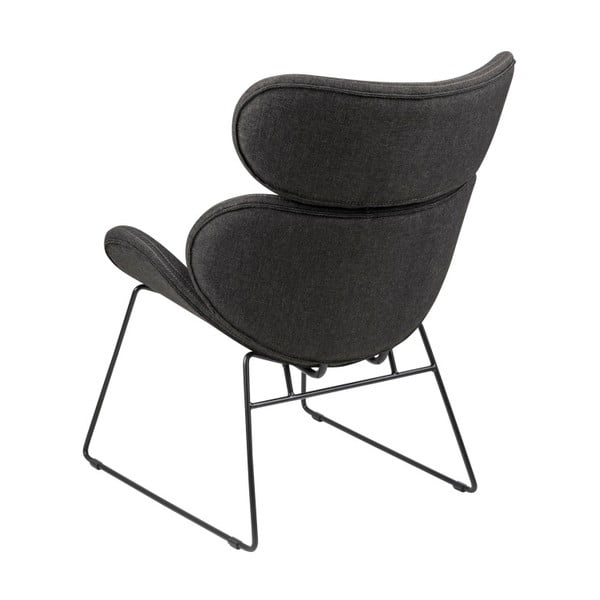 Tmavosivé kreslo s čiernymi nohami Actona Cazar-image-3