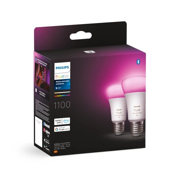 LED žiarovky v súprave 2 ks E27, 11 W White and color ambiance – Philips Hue-image-2