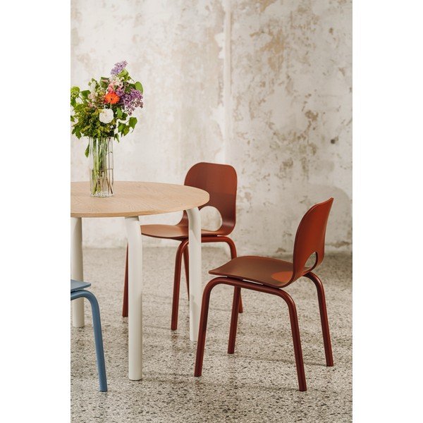 Okrúhly jedálenský stôl s doskou v dubovom dekore ø 100 cm Meko – noo.ma-image-3