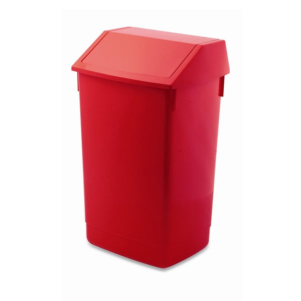 Červený odpadkový kôš s vyklápacím vrchnákom Addis, 41 x 33,5 x 68 cm