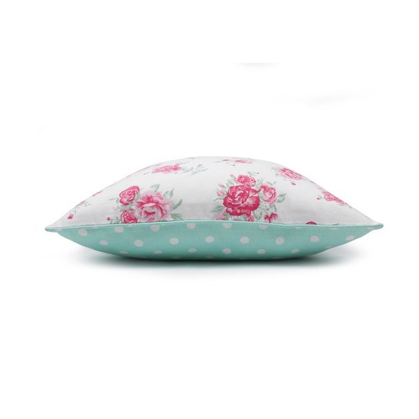 Mentolovozelená obliečka na vankúš WeLoveBeds Roses, 40 × 60 cm-image-1