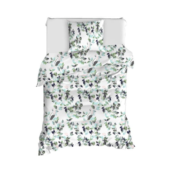 Obliečky na jednolôžko z ranforce bavlny Mijolnir Sabine Green, 140 × 200 cm