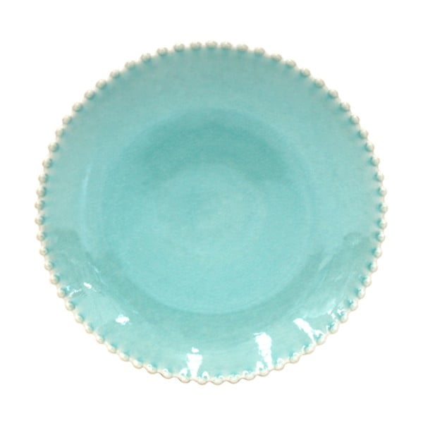 Tyrkysovomodrý kameninový tanier Costa Nova Pearlaqua, ⌀ 28 cm