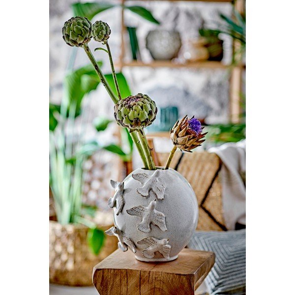 Krémová váza z kameniny (výška 25 cm) Abira – Bloomingville-image-2