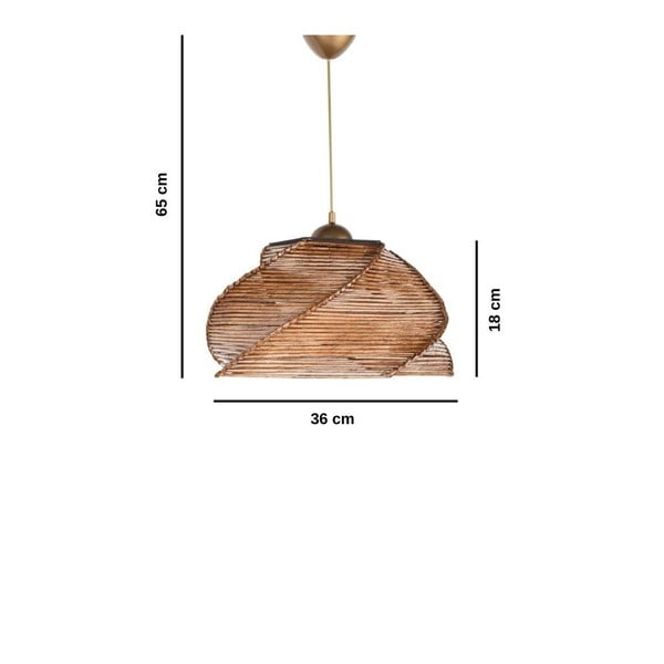 Béžové závesné svietidlo ø 36 cm Pentagone – Opviq lights-image-1