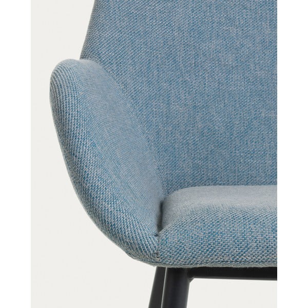 Modré čalúnené jedálenské kreslo Konna – Kave Home-image-3