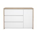 Biela/v prírodnej farbe komoda v dekore duba 119x84x48 cm Next – Tvilum