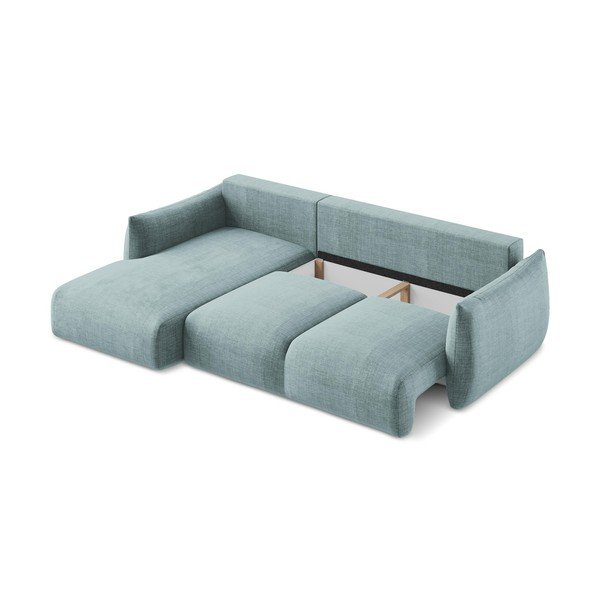 Modrá rozkladacia rohová pohovka (ľavý roh/s leňoškou) Leila – Makamii-image-4