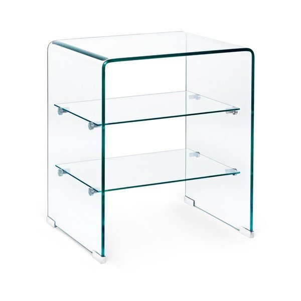 Sklenený odkladací stolík 40x50 cm Iride – Bizzotto-image-2