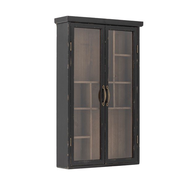 Čierna závesná vitrína z jedlového dreva 50x80x14 cm Hazem – Bloomingville-image-2