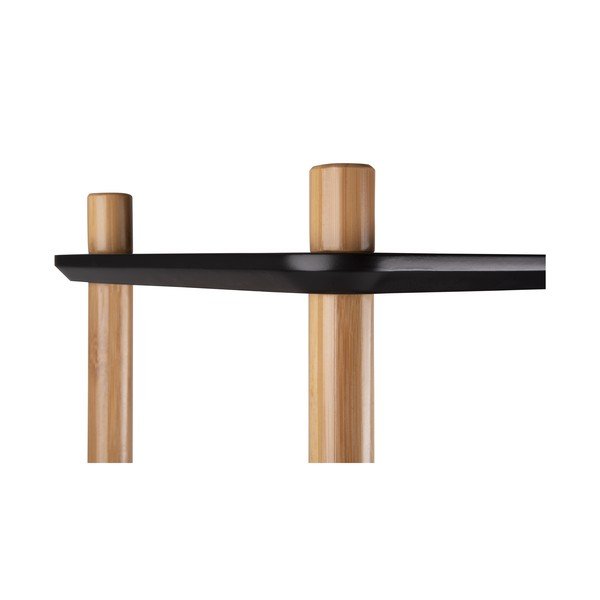 Čierny regál s bambusovými nohami Leitmotiv Cabinet Simplicity-image-4