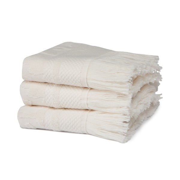 Set 3 uterákov Grace Cream, 30 x 50 cm