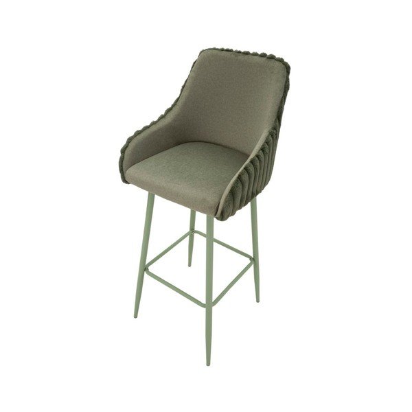 Zelené čalúnené barové stoličky v súprave 2 ks s podrúčkami (výška sedadla 78 cm) Alaska – Mauro Ferretti-image-3