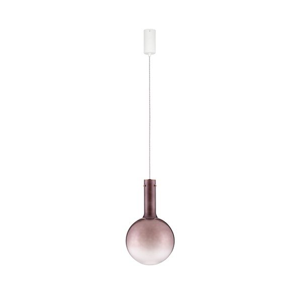 Hnedé sklenené LED závesné svietidlo so stmievačom ø 25 cm Nostos – Nova Luce