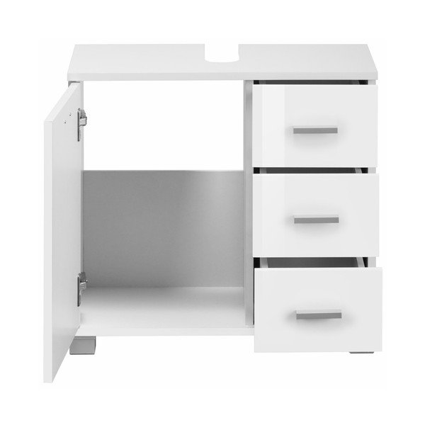 Biela drevená skrinka pod umývadlo Støraa Rhonda-image-2