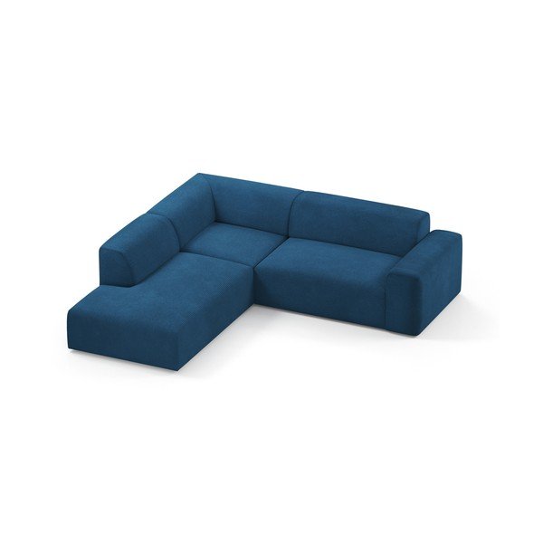 Tyrkysová menčestrová rohová pohovka Marie Claire Home Karen, 260 cm, ľavý roh-image-3