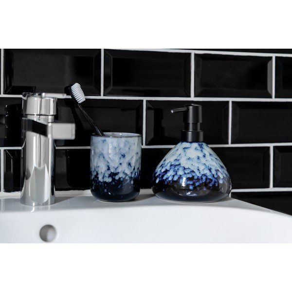 Tmavomodrý keramický téglik na zubné kefky Rosali - Wenko-image-3