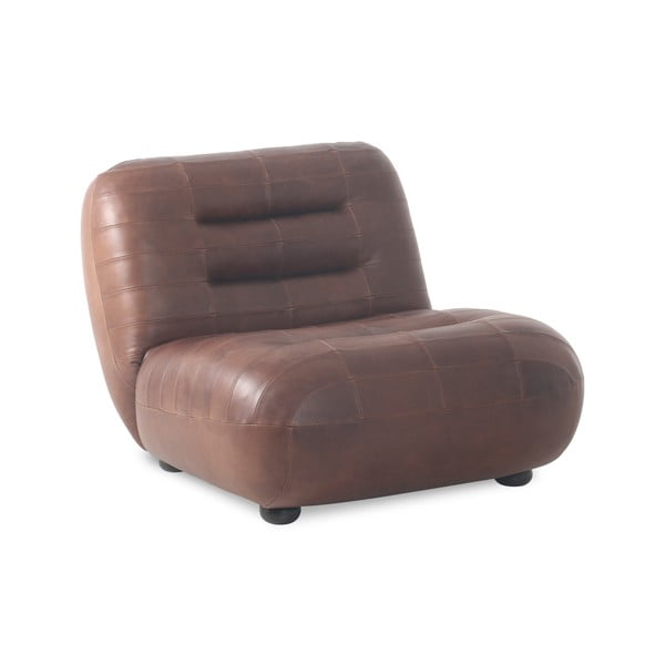 Hnedé kožené kreslo Wyatt – Dutchbone