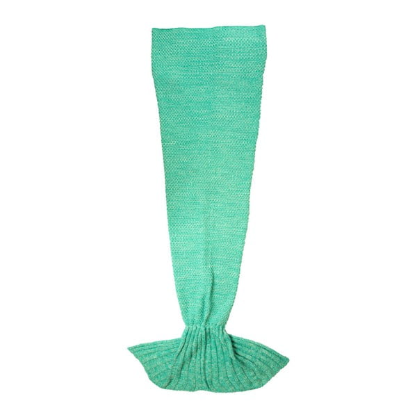 Zelená deka v tvare plutvy Fisura Manta Sirena Menta