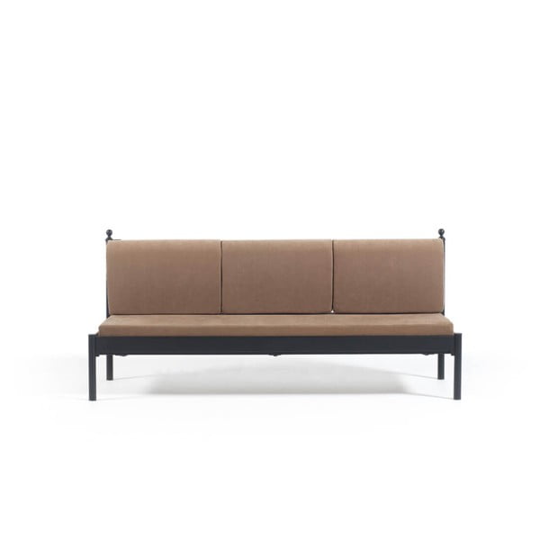 Hnedá trojmiestna vonkajšia sedačka Mitas, 76 × 209 cm