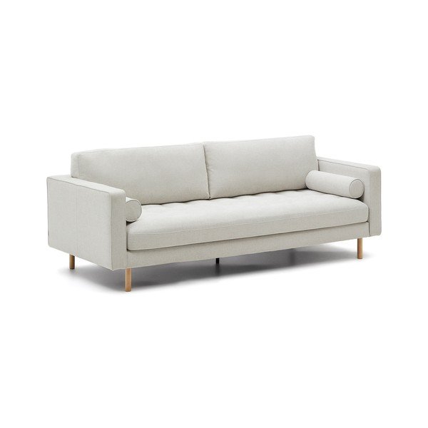 Ženilková pohovka sivobéžová 222 cm Debra – Kave Home-image-1