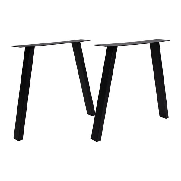 Čierne oceľové nohy k jedálenskému stolu House Nordic Nimes, dĺžka 71 cm