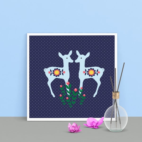 Plagát Srnky modré-image-1