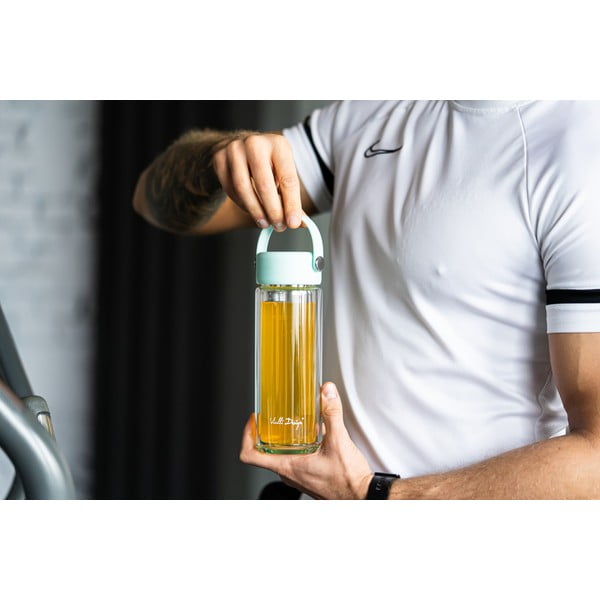 Sklenená fľaša v mentolovej farbe 350 ml Fuori – Vialli Design-image-4