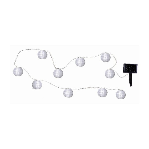 Svetelná solárna LED reťaz vhodná do exteriéru Star Trading Festival, dĺžka 2,7 m