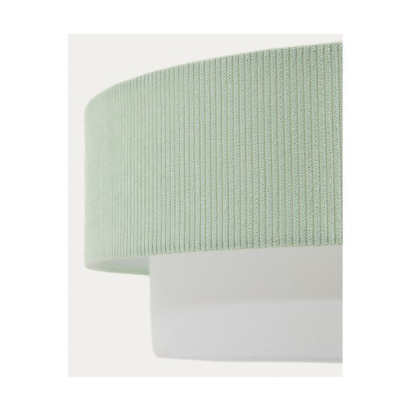 Biele/tyrkysové detské svietidlo s textilným tienidlom Bianella – Kave Home-image-3