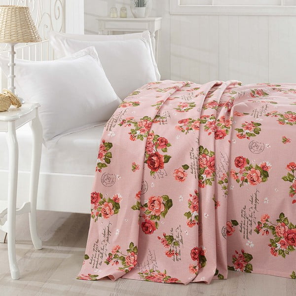 Prikrývka cez posteľ Grete Pink, 200 x 235 cm
