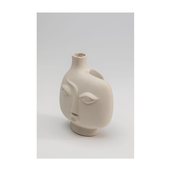 Béžová keramická ručne maľovaná váza Spherical Face – Kare Design-image-1