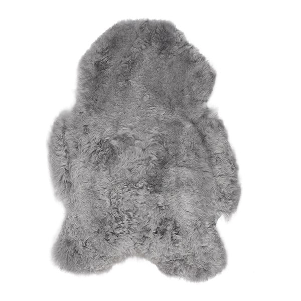 Sivá ovčia kožušina s krátkym vlasom Ptelja, 100 x 60 cm
