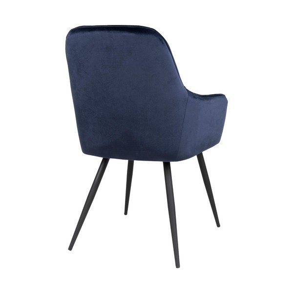Tmavomodré čalúnené jedálenské kreslá v súprave s podrúčkami 2 ks Harbo – House Nordic-image-4