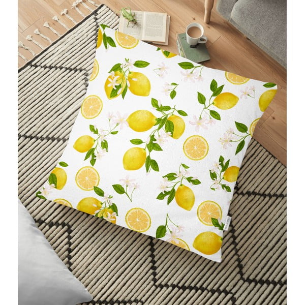 Obliečka na vankúš s prímesou bavlny Minimalist Cushion Covers Lemons, 70 x 70 cm