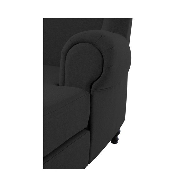 Čierne kreslo ušiak Max Winzer Mareille Black-image-3
