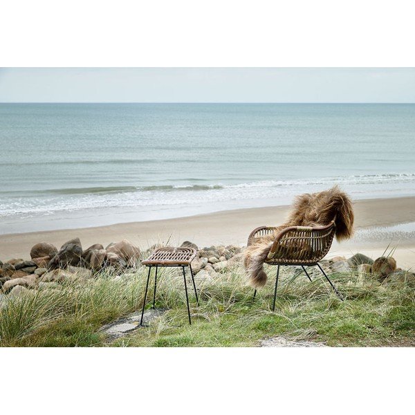 Ratanová stolička v čierno-prírodnej farbe Sokna – Villa Collection-image-3