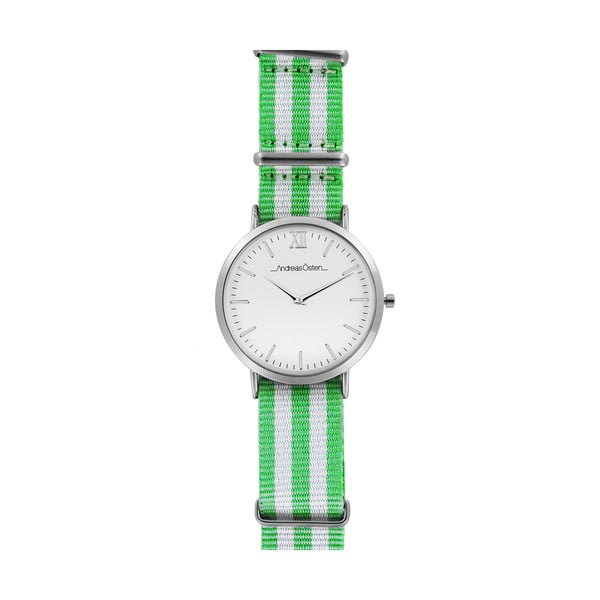 Dámske hodinky so zeleno-bielym remienkom Andreas Östen Grenna II