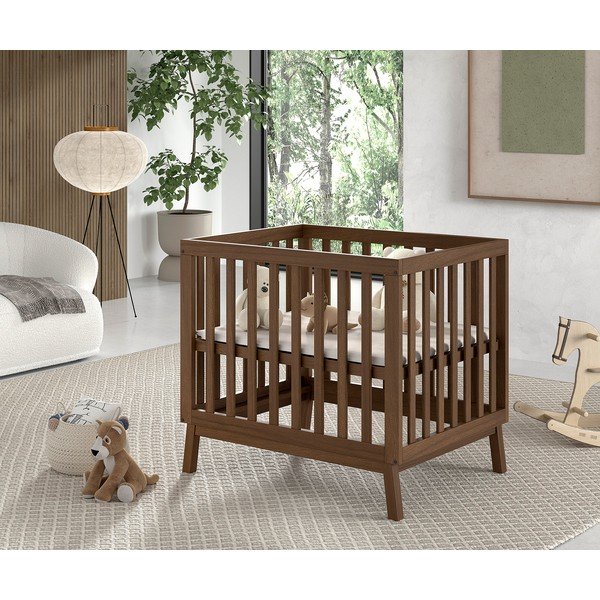 Hnedá detská ohrádka z borovicového dreva 95x75 cm Sezane – Vipack-image-1