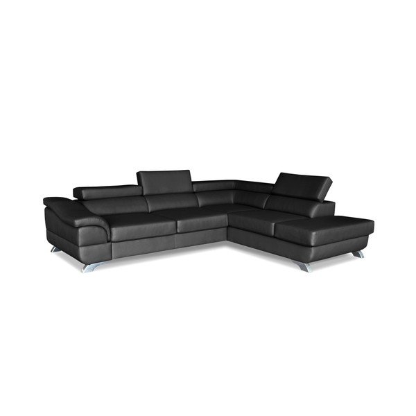 Tmavosivá rohová rozkladacia pohovka Windsor & Co. Sofas Omnikron, pravý roh-image-1