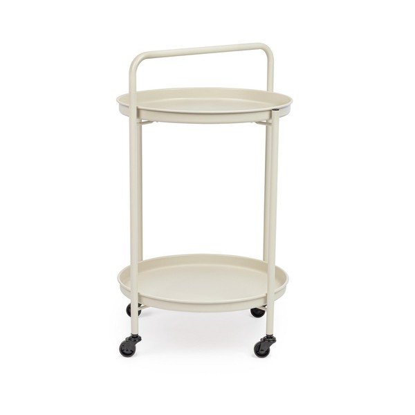 Oceľový servírovací stolík na kolieskach ø 44,5 cm Austin – Yes Everyday-image-1