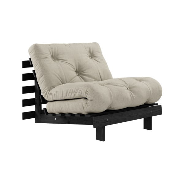 Sivobéžové ľanové kreslo Roots Black Night – Karup Design