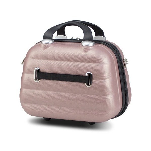 Ružový dámsky príručný cestovný kufrík My Valice SMART BAG RESSNO Make Up & Hand Suitcase-image-1